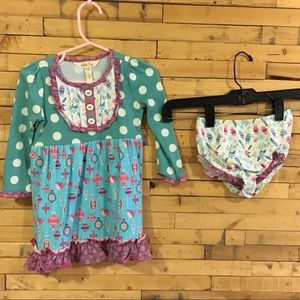Matilda Jane Christmas dress and bloomers